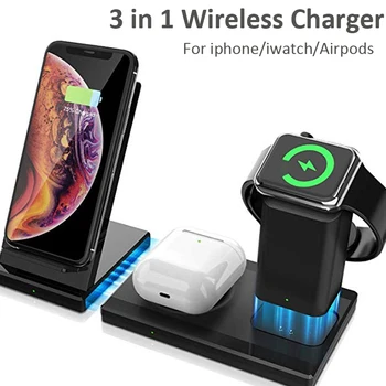 Qi 3 in 1 Wireless Charging Dock For iPhone11Pro/Xr/Xs Detachable Magnetic Wireless Charger For Apple Smart Watch 4 3 For AirPod
Qi 3 in 1 Wireless Charging Dock For iPhone11Pro/Xr/Xs Detachable Magnetic Wireless Charger For Apple Smart Watch 4 3 For AirPod