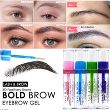 Sobrancelhas de penas maquiagem bold sobrancelha claro gel sobrancelha à prova dwaterproof água transparente sobrancelha gel fixo sobrancelha maquiagem gel para cejas(China)