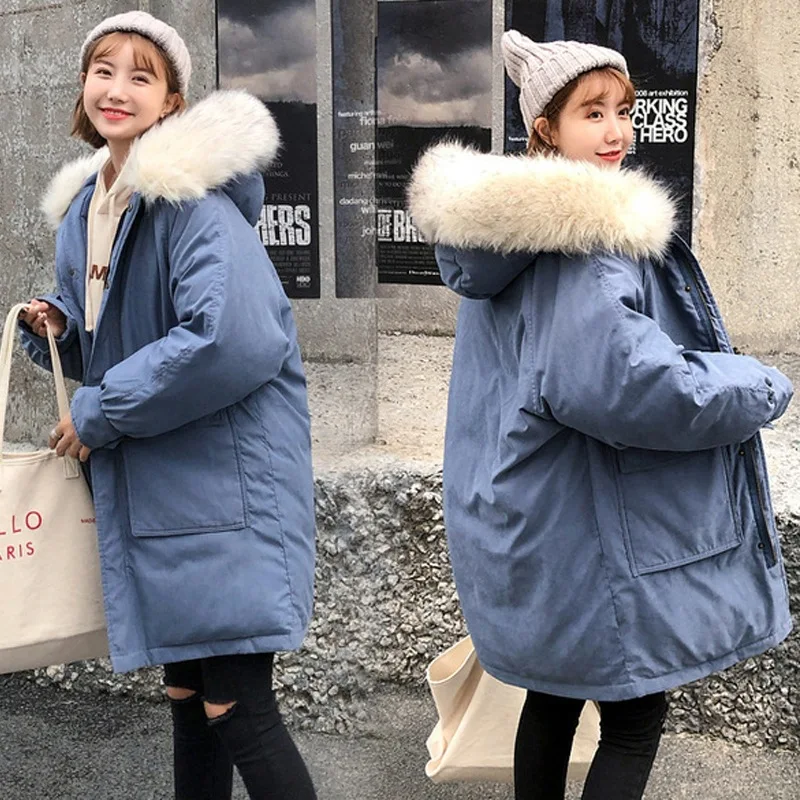 2018 Winter New Style Peach Skin Large Fur Collar down Jacket Cotton-padded Clothes Women's Mid-length Thick Loose Warm Coat Cot
2018 Winter New Style Peach Skin Large Fur Collar down Jacket Cotton-padded Clothes Women's Mid-length Thick Loose Warm Coat Cot