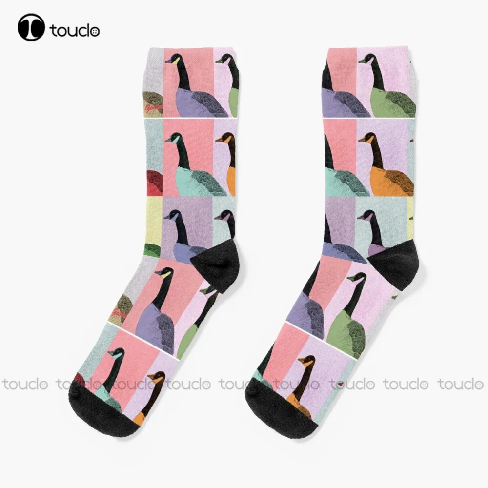 

Christmas Goose Socks American Flag Socks Personalized Custom Unisex Adult Teen Youth Socks 360° Digital Print Christmas Gift