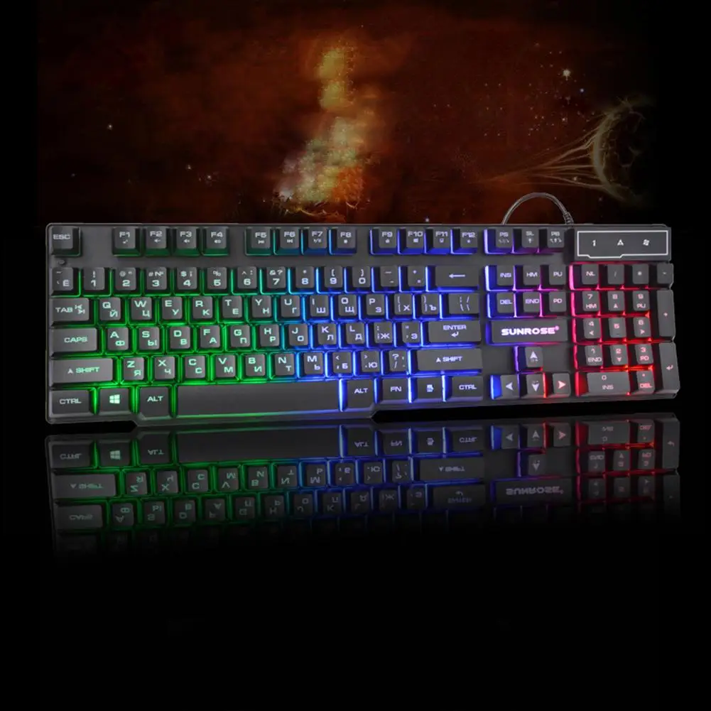 Russian Mechanical Keyboard 104 keys Switch Gaming Keyboards for Tablet Desktop USB Wired Backlit for PC Laptop Computer
Russian Mechanical Keyboard 104 keys Switch Gaming Keyboards for Tablet Desktop USB Wired Backlit for PC Laptop Computer