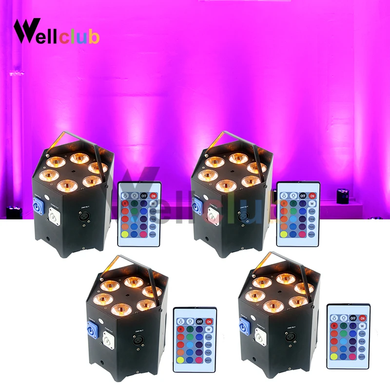 4pcs 6X18W Battery Powered Wireless LED Par Light 6in1 RGBAW UV LED Par Projector Uplight stage light for wedding decoration
4pcs 6X18W Battery Powered Wireless LED Par Light 6in1 RGBAW UV LED Par Projector Uplight stage light for wedding decoration