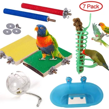 Parrot biting toy bird toy sanding springboard sanding stick foraging ball wheel bath 7 Piece Set
Parrot biting toy bird toy sanding springboard sanding stick foraging ball wheel bath 7 Piece Set