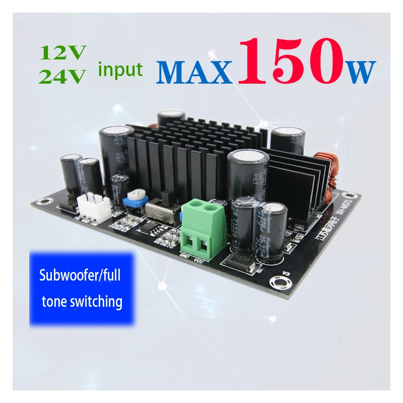 KYYSLB DC12~24V Mono 150W XH-M571 Digital Power Amplifier Board Subwoofer Trolley Case High Power Boost Amplifier Board 2~8 Ohm
KYYSLB DC12~24V Mono 150W XH-M571 Digital Power Amplifier Board Subwoofer Trolley Case High Power Boost Amplifier Board 2~8 Ohm