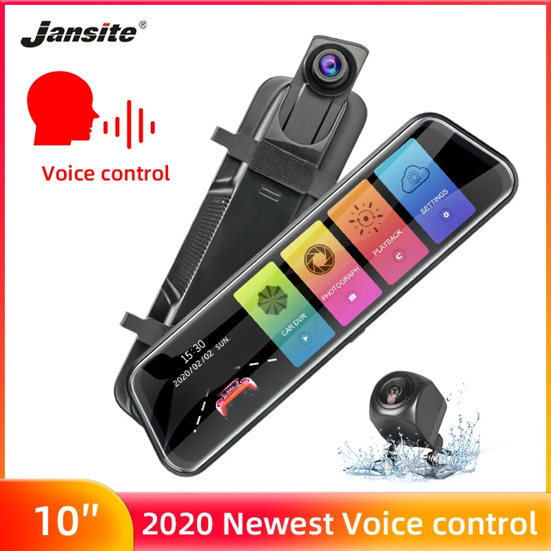 Jansite 10" Car DVR Touch Screen Dash cam 1080P stream media Voice control Dual Lens camera Recorder Rearview mirror Rear camera
Jansite 10" Car DVR Touch Screen Dash cam 1080P stream media Voice control Dual Lens camera Recorder Rearview mirror Rear camera