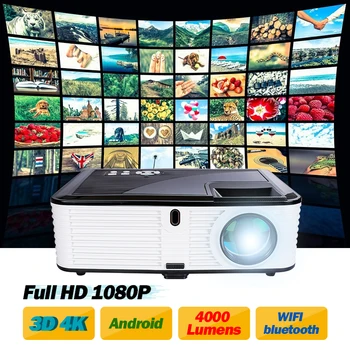 3D 4K Projector Real Full HD 1080P Android 4000 Lumens LCD LED Projector WIFI bluetooth Home Theater Speaker HDMI USB VGA AV
3D 4K Projector Real Full HD 1080P Android 4000 Lumens LCD LED Projector WIFI bluetooth Home Theater Speaker HDMI USB VGA AV