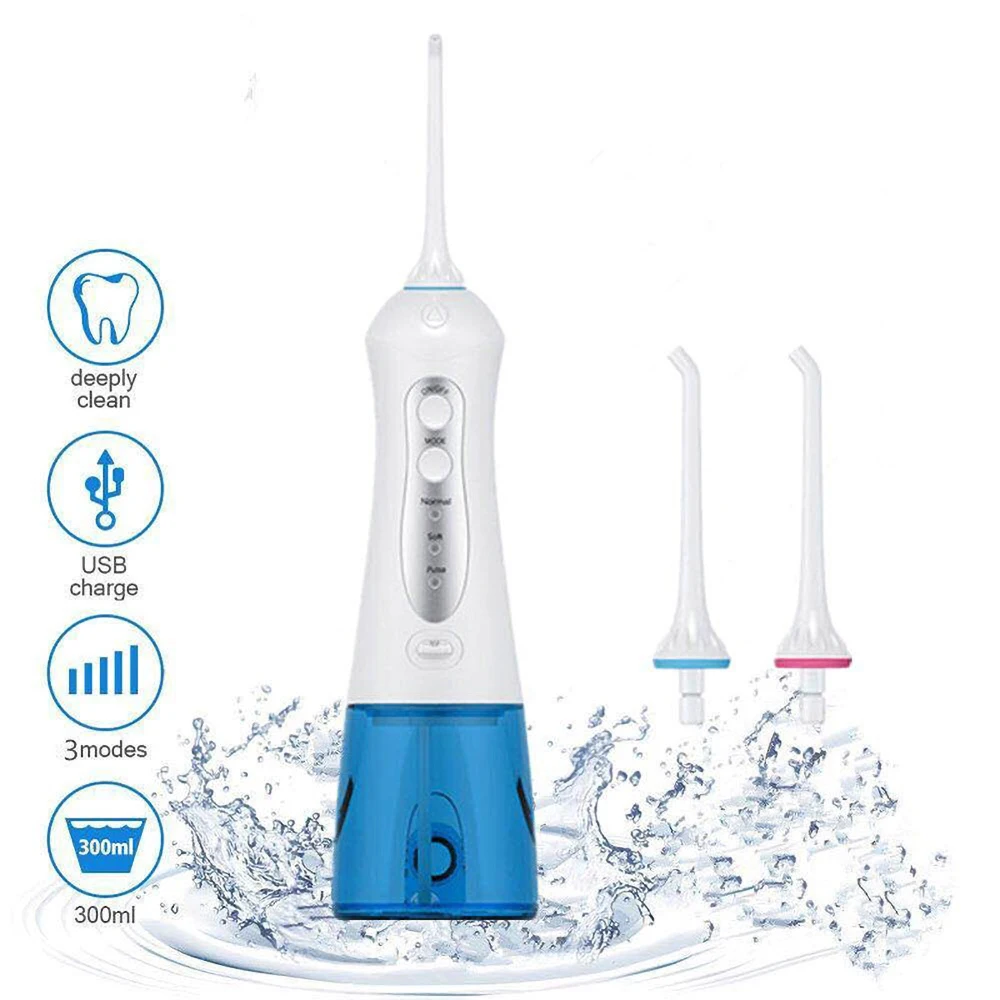 Portable Oral Irrigator Cordless 3 Modes Rechargeable Electric Oral Irrigator Dental Water Flosser Waterproof Teeth Cleaner
Portable Oral Irrigator Cordless 3 Modes Rechargeable Electric Oral Irrigator Dental Water Flosser Waterproof Teeth Cleaner