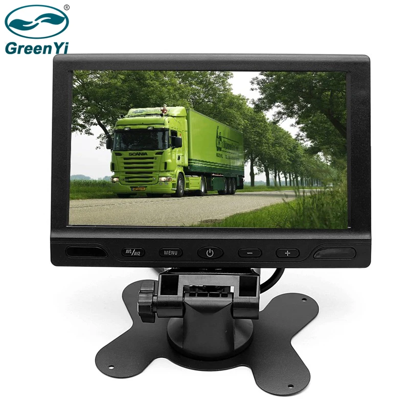 GreenYi 800*480 7 Inch Car Monitor TFT LCD Display DC 12V Rear View Headrest For DVD Reversing Camera | Автомобили и мотоциклы