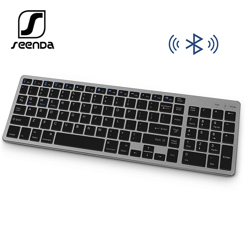 SeenDa Bluetooth Wireless keyboard for Tablet Laptop Smartphone Rechargeable Portable Wireless Keyboard with Number Pad
SeenDa Bluetooth Wireless keyboard for Tablet Laptop Smartphone Rechargeable Portable Wireless Keyboard with Number Pad