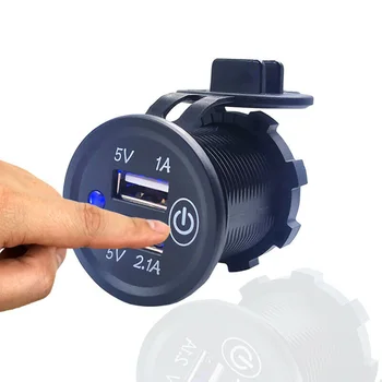 Touch ON OFF Switch Dual USB 2.1A Power Adapter Car Charger 12V/24V Waterproof Fireproof Car Electronics Accessories
Touch ON OFF Switch Dual USB 2.1A Power Adapter Car Charger 12V/24V Waterproof Fireproof Car Electronics Accessories