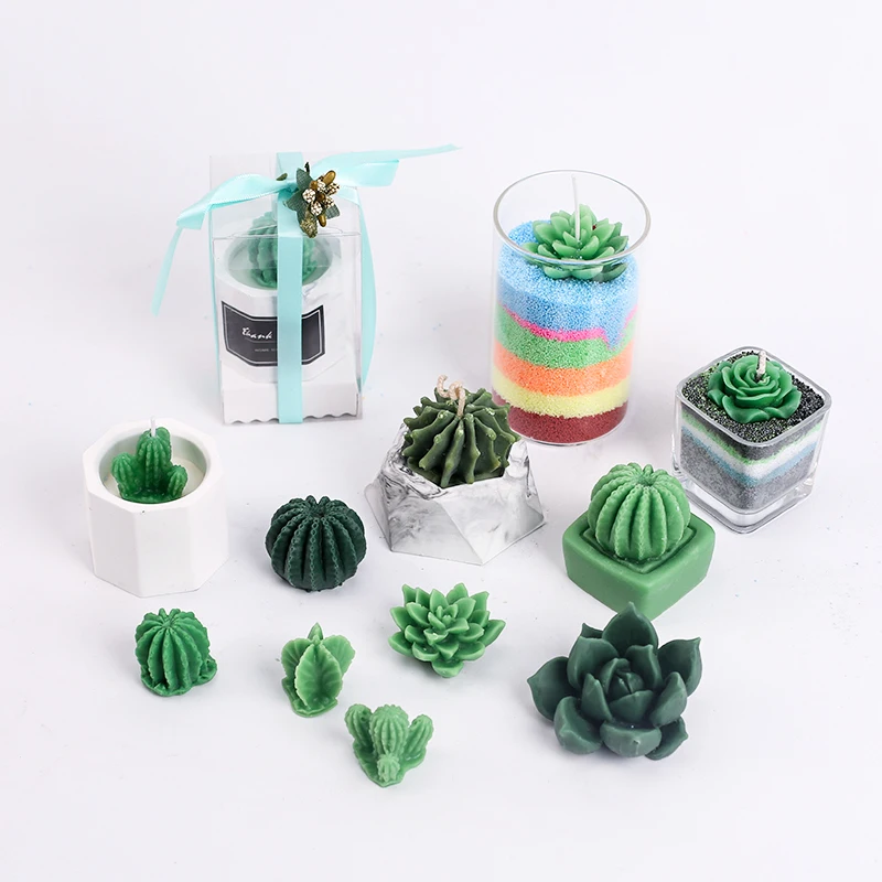 

Cactus and Succulent Plant Silicone Molds Resin Soap Candle Wax Polymer Clay Fondant Cake Decor Chocolate Isomalt Smaller