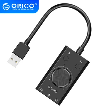 ORICO SC2 USB Sound Card Volume External Adjustable 3 Port Mic Headphone Audio Card Microphone Jack Adapter for Windows Mac OS
ORICO SC2 USB Sound Card Volume External Adjustable 3 Port Mic Headphone Audio Card Microphone Jack Adapter for Windows Mac OS