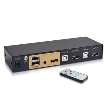 HDMI Switch 2 input 1 output Auto Scan USB KVM Switcher HD display keyboard mouse printer sharing adapter
HDMI Switch 2 input 1 output Auto Scan USB KVM Switcher HD display keyboard mouse printer sharing adapter