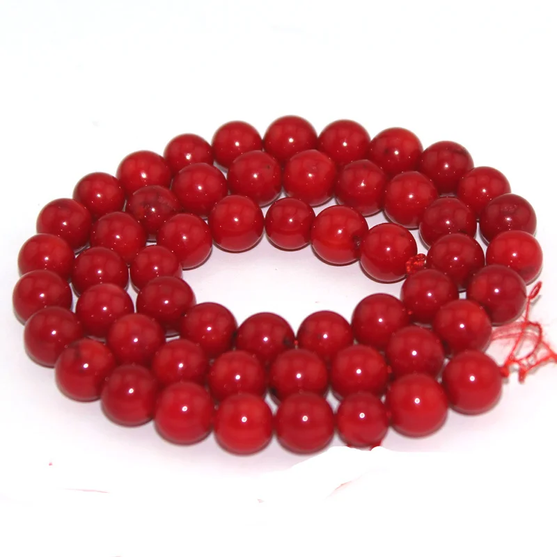 Free Shipping 100% Real Coral 2 14mm Wholesale Lot Natural Red Round Loose Gem Gems Jewelry Making Handwork DIY Beads 15"|jewelry making glass
