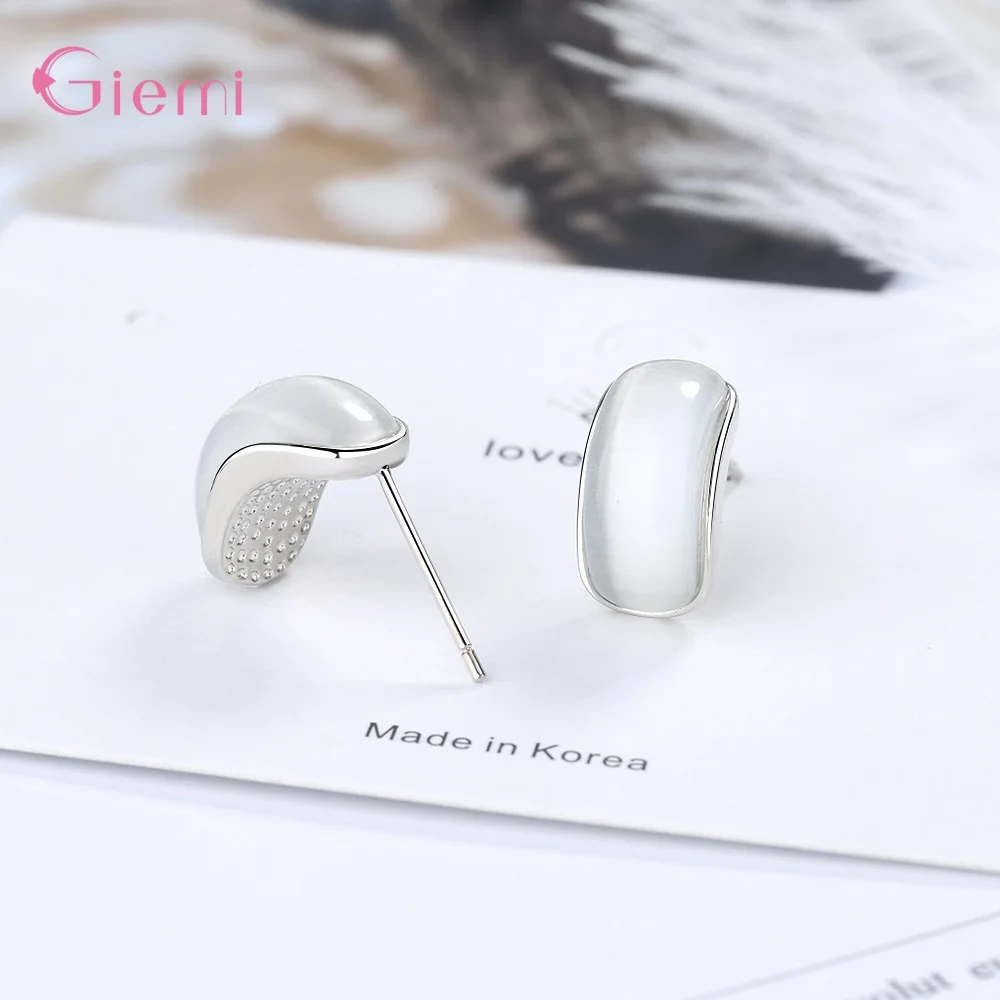 

Minimalist C Letter Half Round Shaped Stud Earrings For Women Girl Simple Geometric Half Arc Earring Jewelry Wholesale