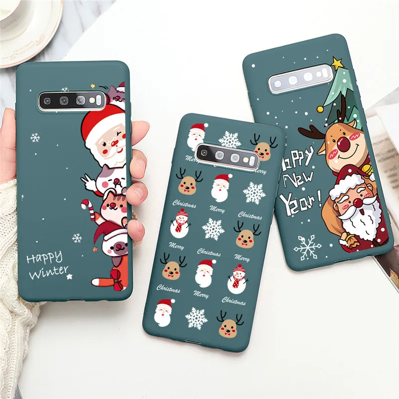 Чехол с надписью "Merry Christmas" для Samsung Galaxy J4 J6 A6 Plus J8 A5 A8 A9 A7 2018 J5 Prime S9 S10 S20 Note 9 10 20