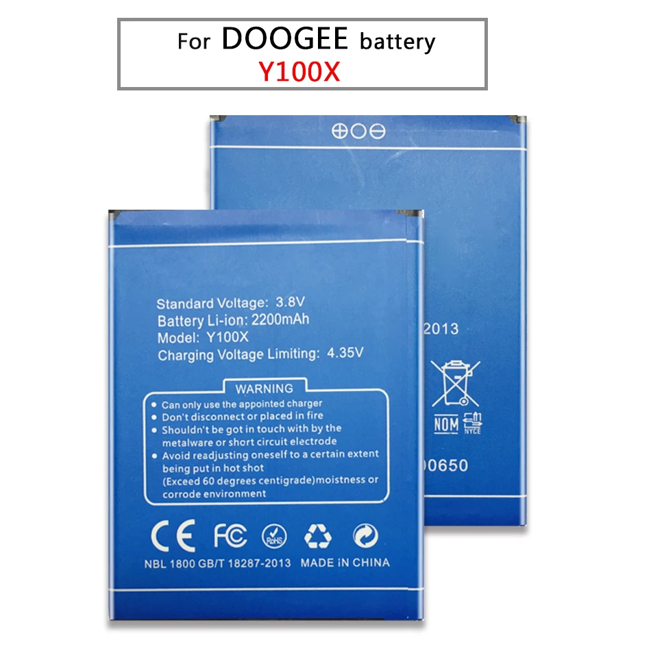 Для Doogee NOVA Y100X 2200mAh полимерный литий-ионный аккумулятор Замена батареи мобильного