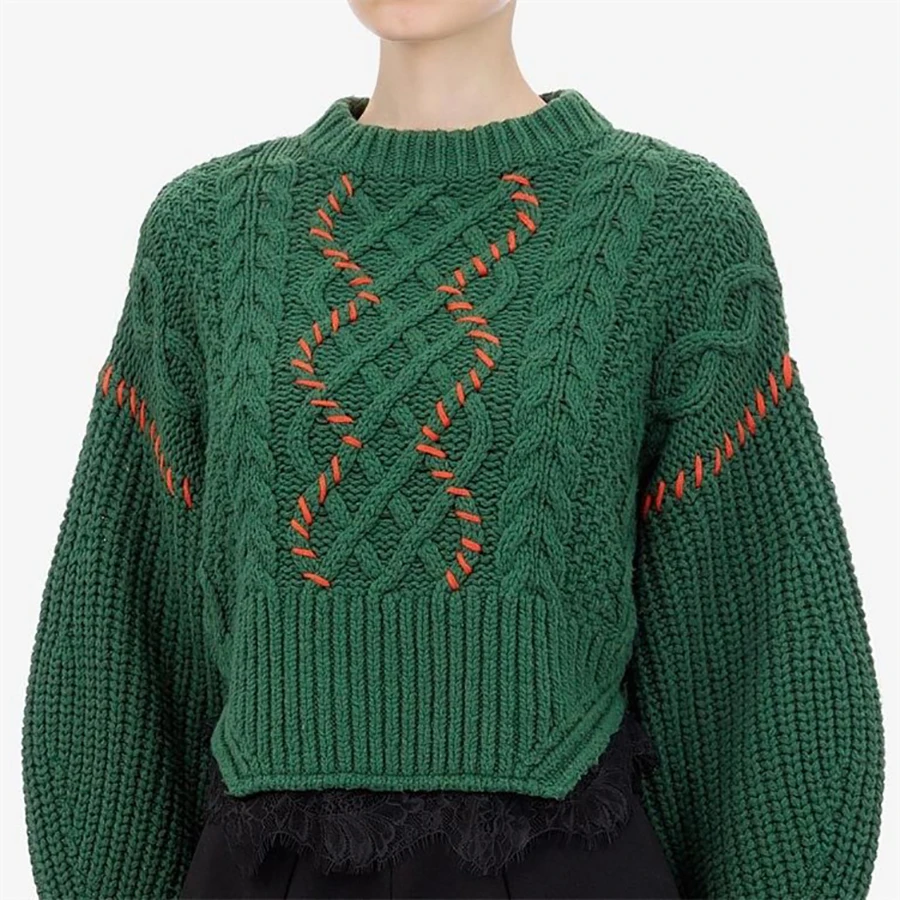 2019 Winter Thick Lazy Style Keep Warm Women Sweater O-nekc Cirss-cross Design Lace Patchwork Loose Pullover Knitting Sweater
2019 Winter Thick Lazy Style Keep Warm Women Sweater O-nekc Cirss-cross Design Lace Patchwork Loose Pullover Knitting Sweater