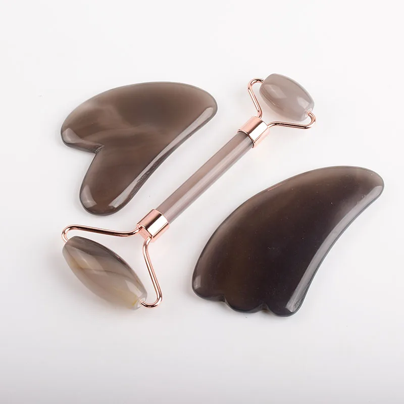 

Agate Massager Natural Carnelian Crystal Stone Gua Sha Tool Face Roller Head Massage Care Beauty Product Anti Wrinkle Cellulite