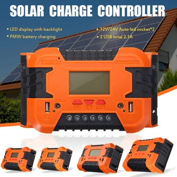 10-60A Solar Charge Controller Auto 12V/24V DC port Output Solar Panel Battery Controller Regulator With Dual USB LCD Display
10-60A Solar Charge Controller Auto 12V/24V DC port Output Solar Panel Battery Controller Regulator With Dual USB LCD Display