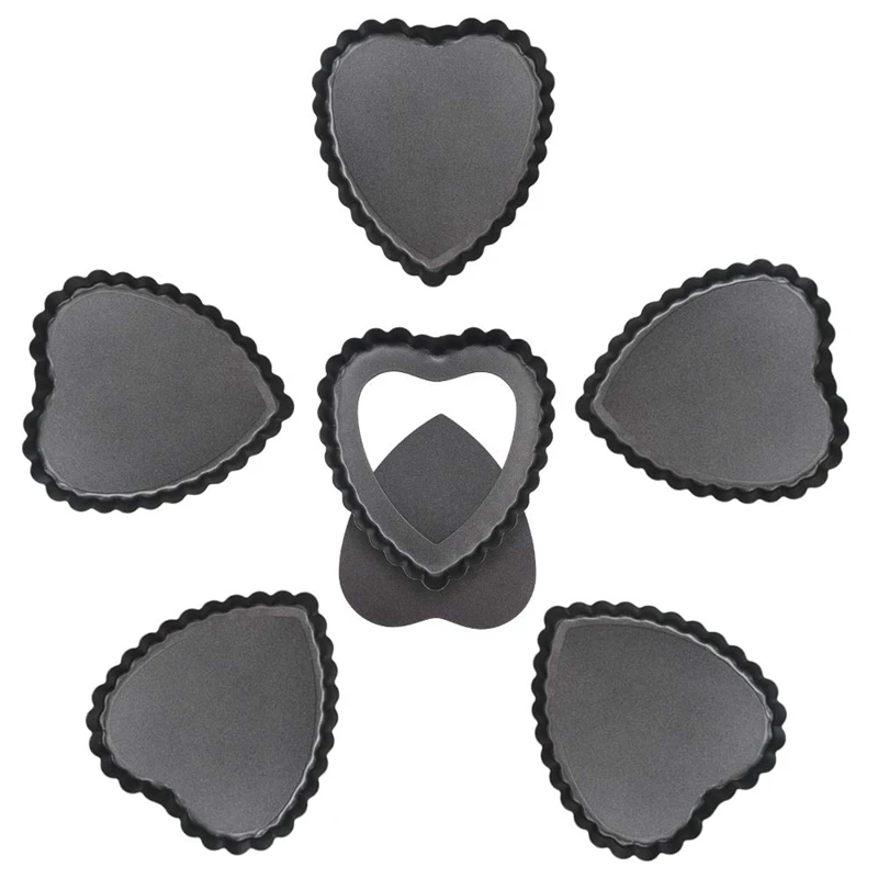Quiche Pan,6 Pcs 4.5 Inch Nonstick Pie Pan Heart Shaped Tart Pan Removable Bottom Mini Tart Pans
Quiche Pan,6 Pcs 4.5 Inch Nonstick Pie Pan Heart Shaped Tart Pan Removable Bottom Mini Tart Pans