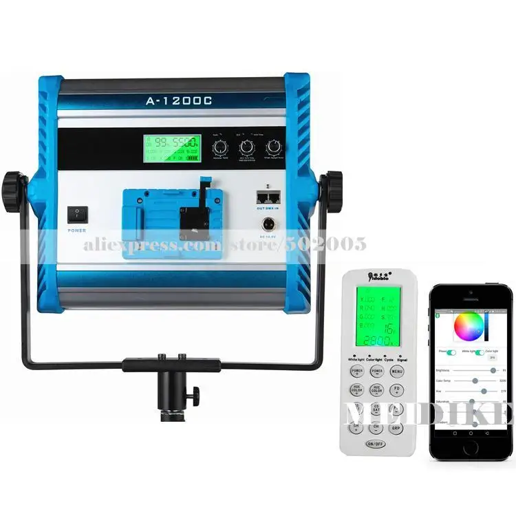Yidoblo Professional Photography LED lamp light A-1200c RGB led light multi color for led panel light broadcast Lamp APP& Remote
Yidoblo Professional Photography LED lamp light A-1200c RGB led light multi color for led panel light broadcast Lamp APP& Remote
