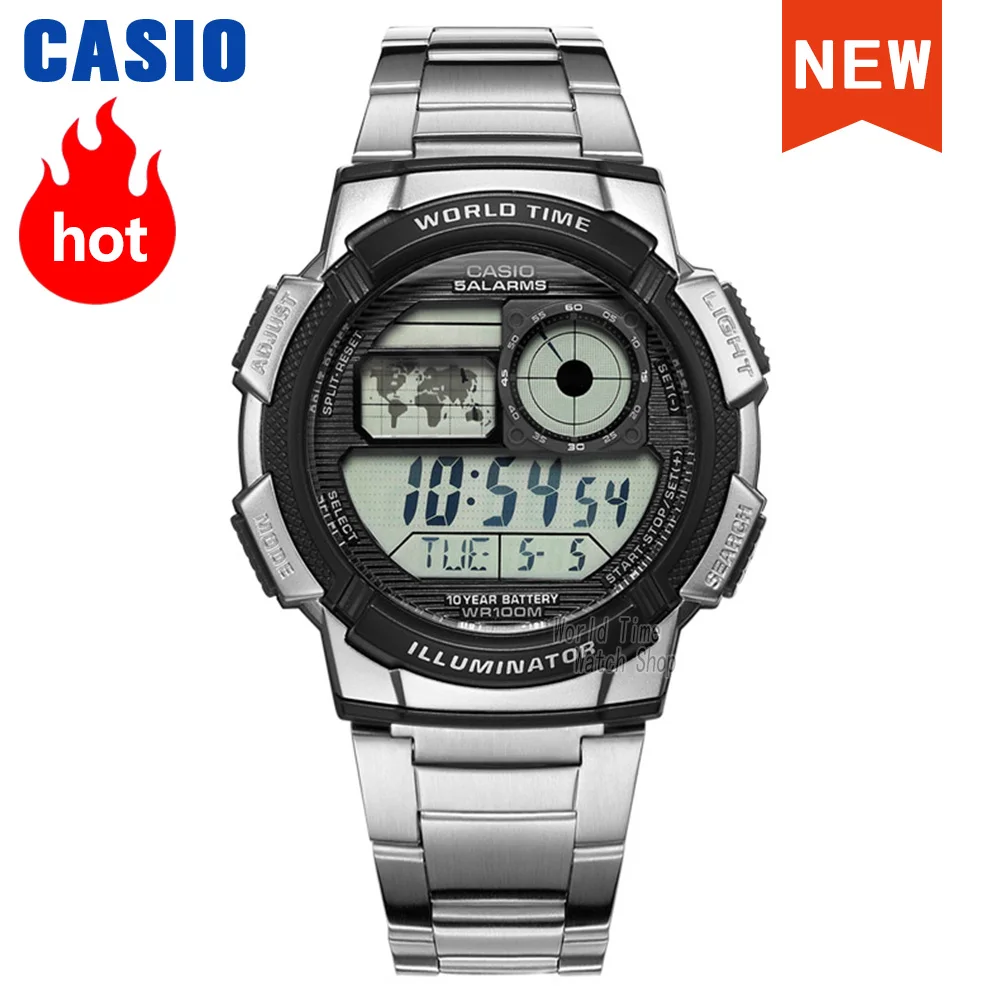 

Casio watch g shock 10 year battery watch men LED digital 100m Waterproof Quartz Sport military men watch watch relogio AE-1000W