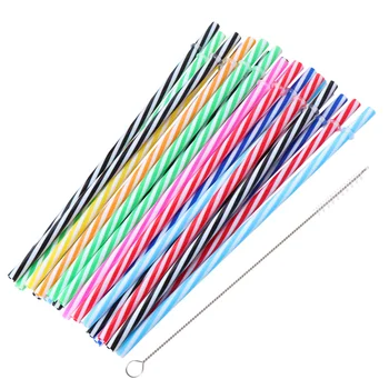 25pcs Two Colors Threaded Non-transparent Reusable Plastic Thick Drinking Straws Mason Jar Straws for Party or Home Use with Bru
25pcs Two Colors Threaded Non-transparent Reusable Plastic Thick Drinking Straws Mason Jar Straws for Party or Home Use with Bru