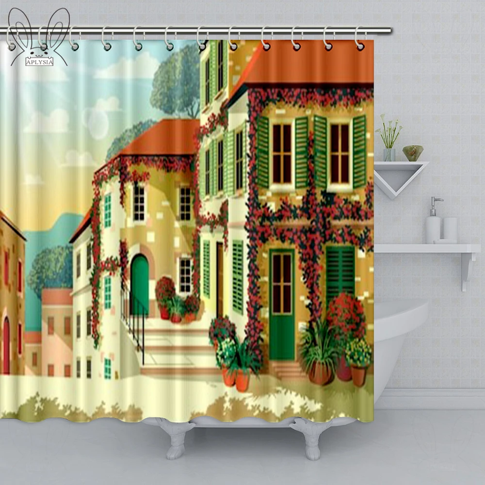 Aplysia Scenery of European Countries Decor Shower Curtain 72 x 72 Inches Polyester Fabric Waterproof Customized Home with Hooks
Aplysia Scenery of European Countries Decor Shower Curtain 72 x 72 Inches Polyester Fabric Waterproof Customized Home with Hooks