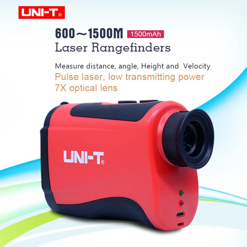 

UNI-T Telescope Laser Distance Meter Laser Rangefinder 600m/800m/1000m/1200m/1500m Portable 7x Golf Range Finder