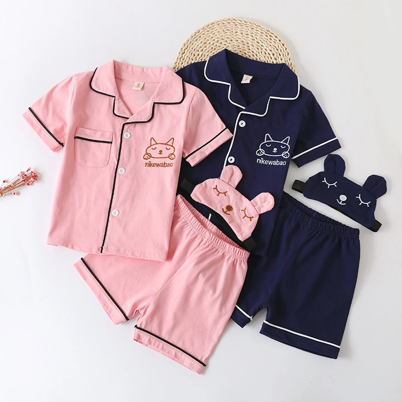 Baby Clothes Pajamas Set With Eye Patch100% Cotton Carton Printed Two-pc Set Kids Summer Suit Soft/Breathable Leisure/Home Wear
Baby Clothes Pajamas Set With Eye Patch100% Cotton Carton Printed Two-pc Set Kids Summer Suit Soft/Breathable Leisure/Home Wear