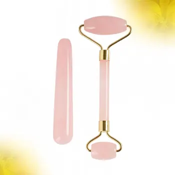 2Pcs Natural Jade Facial Massage Rose Quartz Roller Face Massager Double-head Roller Massage Stick Set Skin Massage Beauty Care
2Pcs Natural Jade Facial Massage Rose Quartz Roller Face Massager Double-head Roller Massage Stick Set Skin Massage Beauty Care