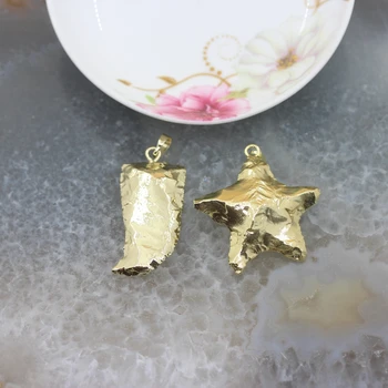 5pcs/lot,Gold Star&knife-type Pendants Jewelry Making, Plated Gold Clasp crystal pendant Necklace Earrings Stones Charms
5pcs/lot,Gold Star&knife-type Pendants Jewelry Making, Plated Gold Clasp crystal pendant Necklace Earrings Stones Charms