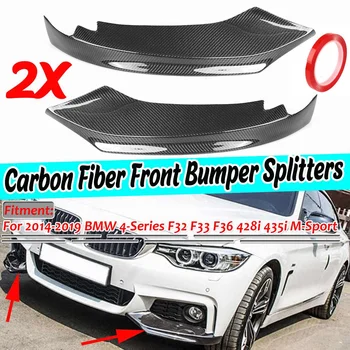 Real Carbon Fiber 2pcs Car Front Bumper Splitter Lip Diffuser Spoiler For BMW 4-Series F32 F33 F36 428i 435i M-Sport 2014-2019
Real Carbon Fiber 2pcs Car Front Bumper Splitter Lip Diffuser Spoiler For BMW 4-Series F32 F33 F36 428i 435i M-Sport 2014-2019
