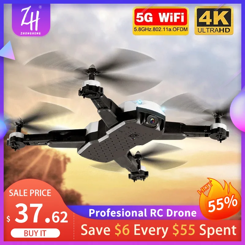 RC Drone 4K Profesional HD Dual Camera Quadcopter WIFI FPV Drone with Wide Angle Mini Dron Foldable RC Quadcopter Dron Gift Toy
RC Drone 4K Profesional HD Dual Camera Quadcopter WIFI FPV Drone with Wide Angle Mini Dron Foldable RC Quadcopter Dron Gift Toy