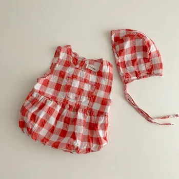 2020 New Babys Girls Plaid Romper With Hat Summer Cotton Baby Jumpsuit 6-24 month QA992
2020 New Babys Girls Plaid Romper With Hat Summer Cotton Baby Jumpsuit 6-24 month QA992