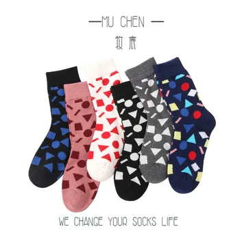 2019 Autumn Winter Round Dot Triangle Pattern Cotton Happy Socks Casual Harajuku Style Men Women Funny Socks Fashion
2019 Autumn Winter Round Dot Triangle Pattern Cotton Happy Socks Casual Harajuku Style Men Women Funny Socks Fashion