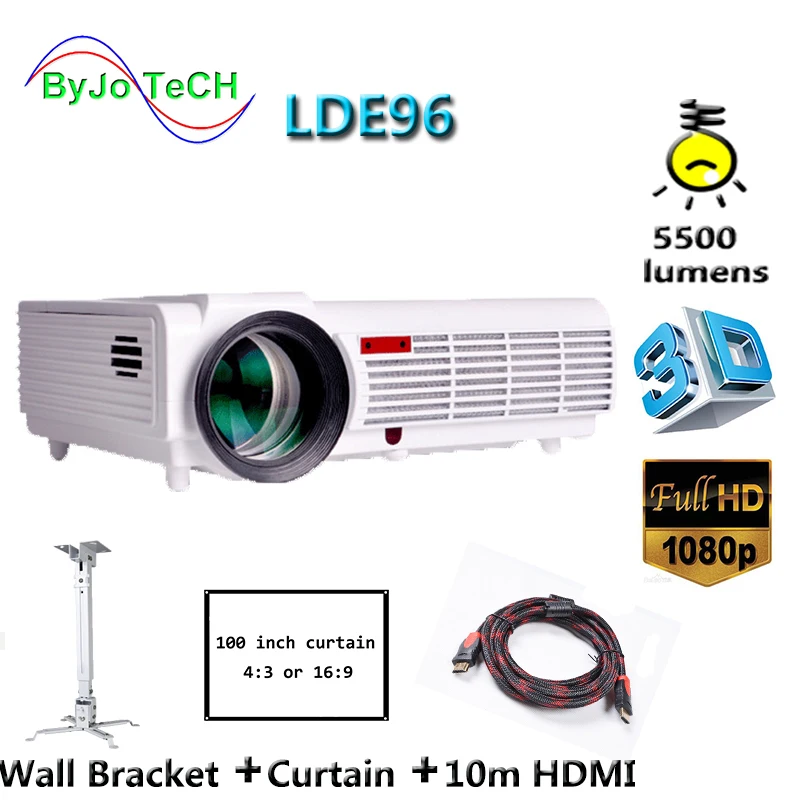 Poner Saund LED96 Projector Full HD projector 3D 5500 Lumen LED Proyector Add 10m HDMI Wall bracket Screen curtain Vs bt96 M5
Poner Saund LED96 Projector Full HD projector 3D 5500 Lumen LED Proyector Add 10m HDMI Wall bracket Screen curtain Vs bt96 M5