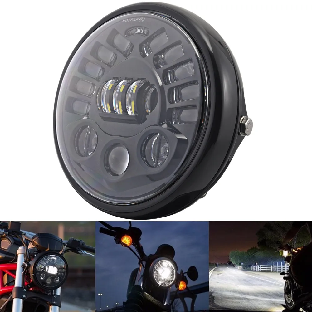Motorcycle 12V LED Headlight Turn Signal Running Light For All 7.5" Headlamp for Indian Chief Classic Chieftain Roadmaster 04-19
Motorcycle 12V LED Headlight Turn Signal Running Light For All 7.5" Headlamp for Indian Chief Classic Chieftain Roadmaster 04-19