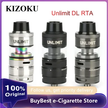 Original KIZOKU Unlimit DL RTA 3.5ml Atomizer & Postless Dual Coil Deck Pre-made Mesh Coils DL Vaping Tank Electronic Cigarette
Original KIZOKU Unlimit DL RTA 3.5ml Atomizer & Postless Dual Coil Deck Pre-made Mesh Coils DL Vaping Tank Electronic Cigarette