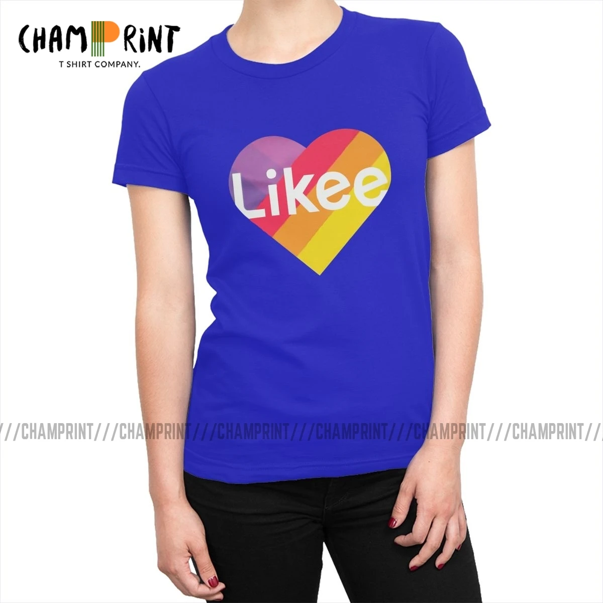 Женская футболка с логотипом Likee App Heart Rainbow узором в стиле граффити футболки Tumblr