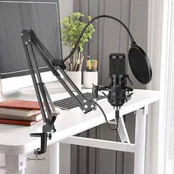 Hot Microphone Vocal Record Singing Studio PC USB Condenser for Computer Gaming Adjustable Switch Flexible Professional Mic
Hot Microphone Vocal Record Singing Studio PC USB Condenser for Computer Gaming Adjustable Switch Flexible Professional Mic