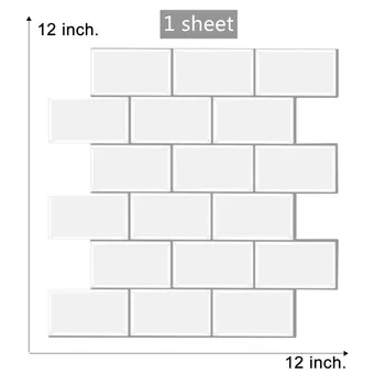 Large Size 12*12 Inch White Subway Wall Sticker For Kitchen Backsplashes Subway Tiles Peel and Stick Wall Tile Mosaic Wall Stick
Large Size 12*12 Inch White Subway Wall Sticker For Kitchen Backsplashes Subway Tiles Peel and Stick Wall Tile Mosaic Wall Stick