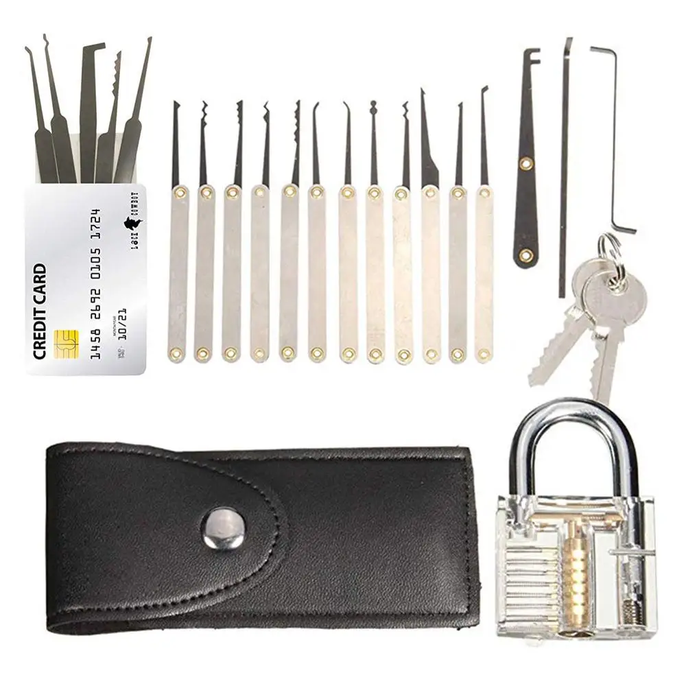 Practice Lock Pick Set Transparent Visible Copper Padlock Locksmith Supplies For Training Skill Hand Tools Hardware
Practice Lock Pick Set Transparent Visible Copper Padlock Locksmith Supplies For Training Skill Hand Tools Hardware