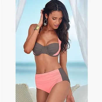 Multicolor cross split color matching bikini swimsuit plus fertilizer swimsuit
Multicolor cross split color matching bikini swimsuit plus fertilizer swimsuit