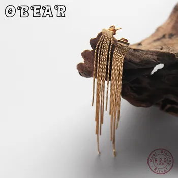 OBEAR 925 Sterling Silver Tassel Long Stud Earrings Gold Modern Trendy Elegant Earrings for Women Fine Jewelry
OBEAR 925 Sterling Silver Tassel Long Stud Earrings Gold Modern Trendy Elegant Earrings for Women Fine Jewelry