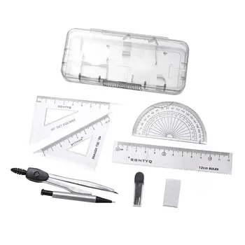 Compasses Ruler Tool Automatic Pencil Lead Eraser Ruler Special Math Ruler Set Geometry Drawing Tool Complete Geometry Ruler Kit
Compasses Ruler Tool Automatic Pencil Lead Eraser Ruler Special Math Ruler Set Geometry Drawing Tool Complete Geometry Ruler Kit