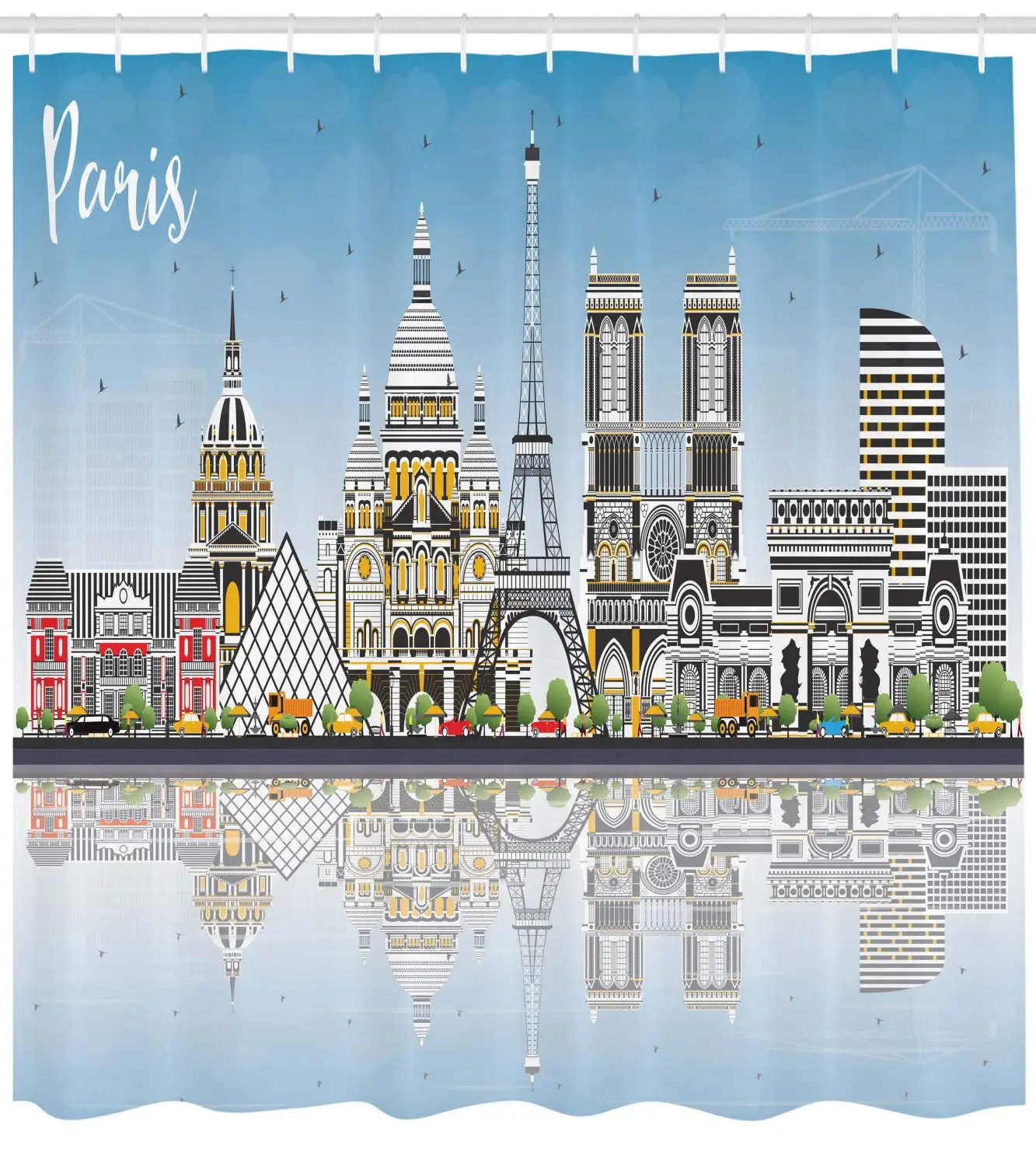 Notre Dame de Paris Shower Curtain, Symbol Landmark Buildings from French Capital City wiith Reflections, Cloth Fabric Bathroom
Notre Dame de Paris Shower Curtain, Symbol Landmark Buildings from French Capital City wiith Reflections, Cloth Fabric Bathroom
