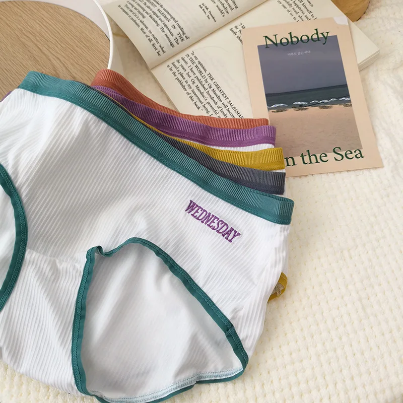 Women Sexy Embroidery Letter Monday to Saturday Panties Weekend Briefs Cotton Seamless Underwear Female Low Rise Soft Underpanty
Women Sexy Embroidery Letter Monday to Saturday Panties Weekend Briefs Cotton Seamless Underwear Female Low Rise Soft Underpanty