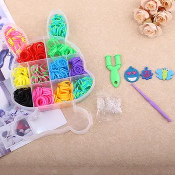 Rabbit Boxed Loom Band DIY Bracelet Weaving Machine Colorful Elastic Rubber Band Knitted Crafts Kit for children
Rabbit Boxed Loom Band DIY Bracelet Weaving Machine Colorful Elastic Rubber Band Knitted Crafts Kit for children